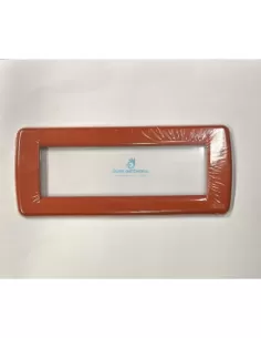 Vimar Idea 16756.03 Plaque ronde 6 modules en métal corail